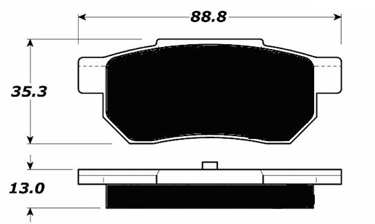 Porterfield Brake Pads for 1996 HONDA CIVIC Del Sol V-TEC