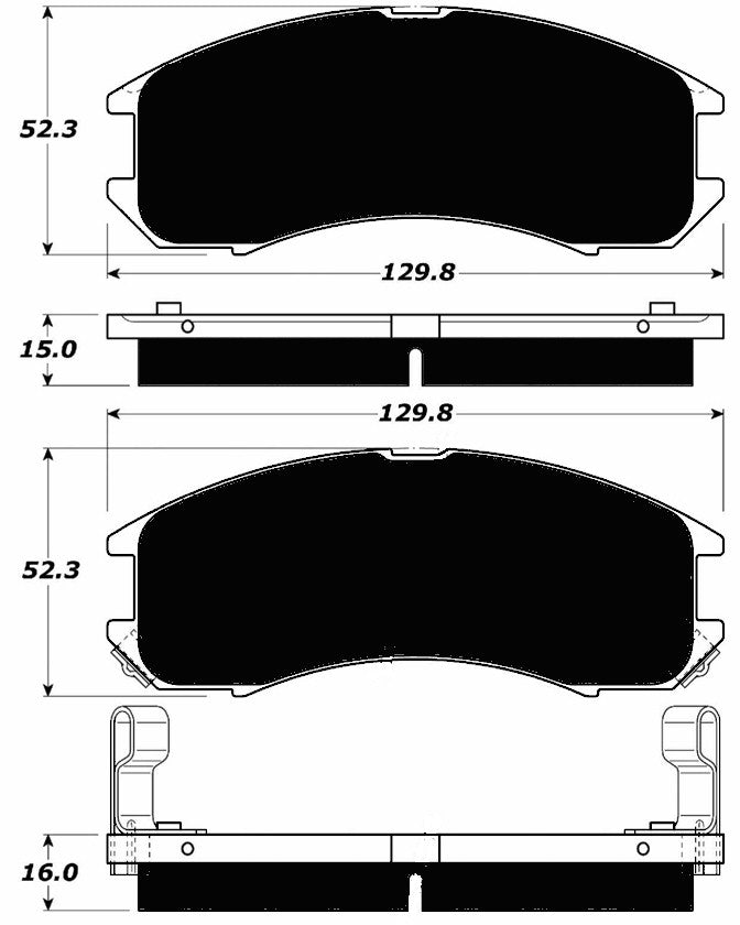 Porterfield Brake Pads for 1989 MAZDA 626 R/Disc