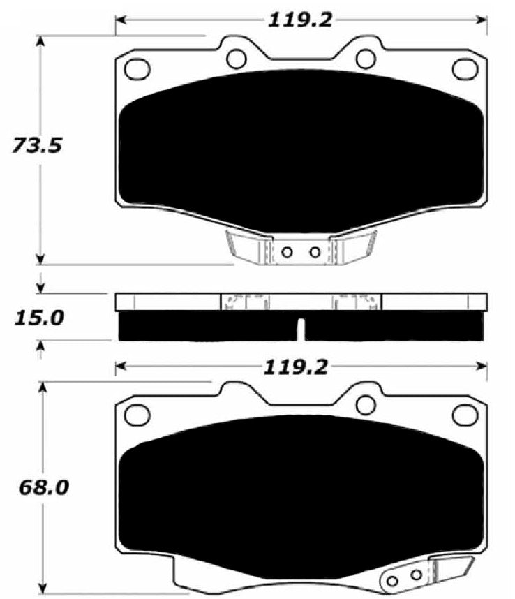 Porterfield Brake Pads for 1991 TOYOTA Pickup 4WD