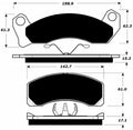 Porterfield Brake Pads for 1993 FORD MUSTANG V8 w/Rear Drums