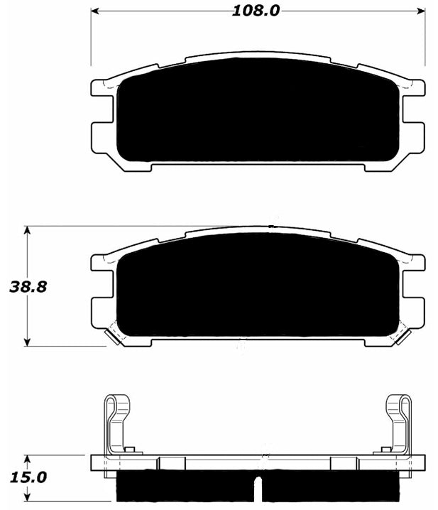 Porterfield Brake Pads for 1996 SUBARU LEGACY WAGON OUTBACK