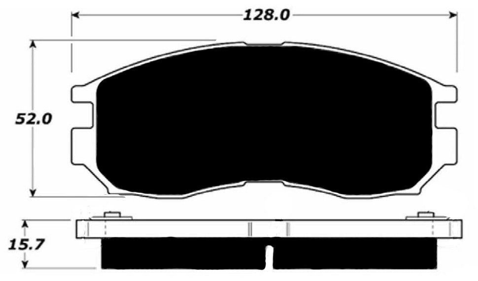 Porterfield Brake Pads for 1992 MITSUBISHI Eclipse 2WD Turbo