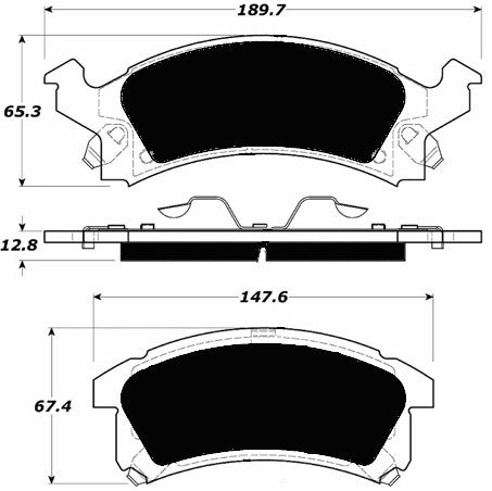 Porterfield Brake Pads for 2000 CHEVROLET CAVALIER w/200mm Rear Drums