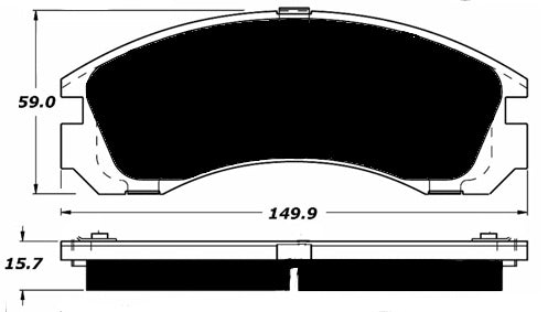 Porterfield Brake Pads for 1994 MITSUBISHI 3000 GT