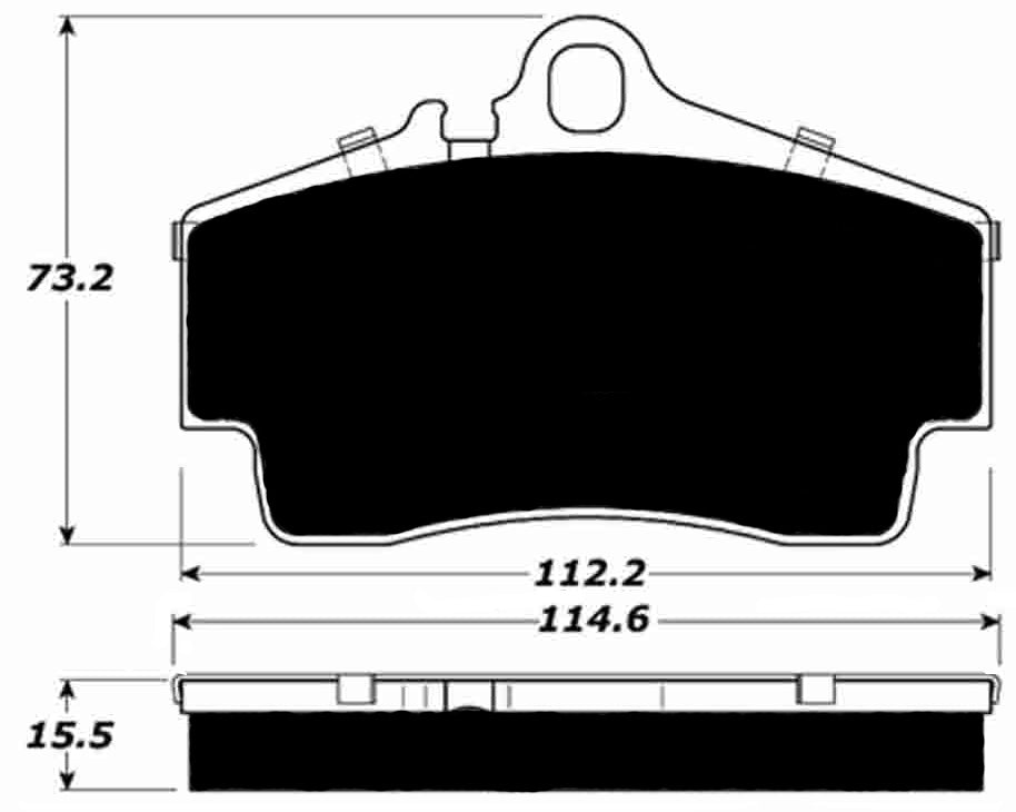 Porterfield Brake Pads for 1999 PORSCHE Boxster