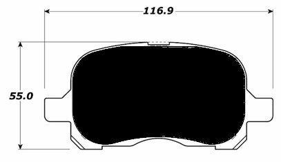 Porterfield Brake Pads for 2001 TOYOTA COROLLA Sedan(Rear Drum)