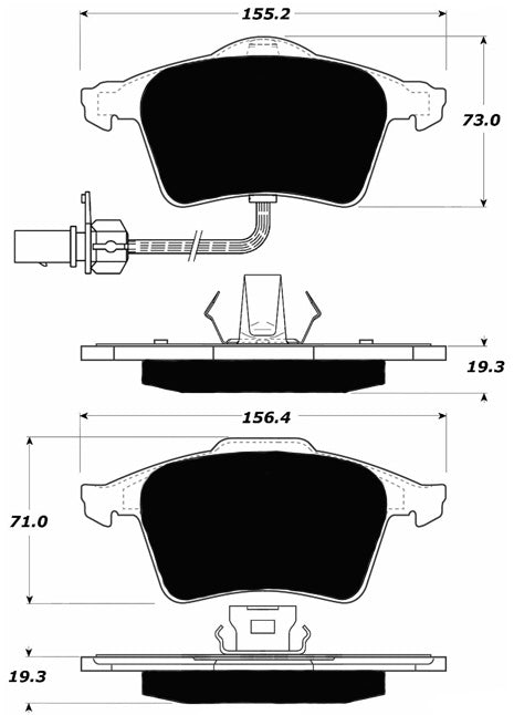 Porterfield Brake Pads for 2007 AUDI A6 - 3.2L