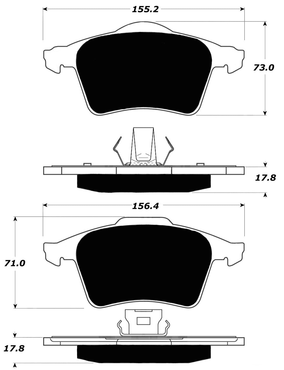Porterfield Brake Pads for 2012 VOLVO C70 320mm Front Discs