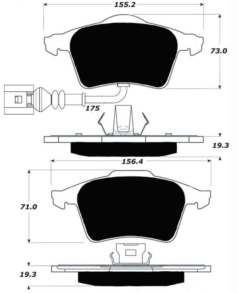 Porterfield Brake Pads for 2006 VOLKSWAGEN PASSAT 4-Motion 3.6L