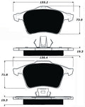 Porterfield Brake Pads for 2009 SAAB 9-3 Aero XWD 345mm F/Discs