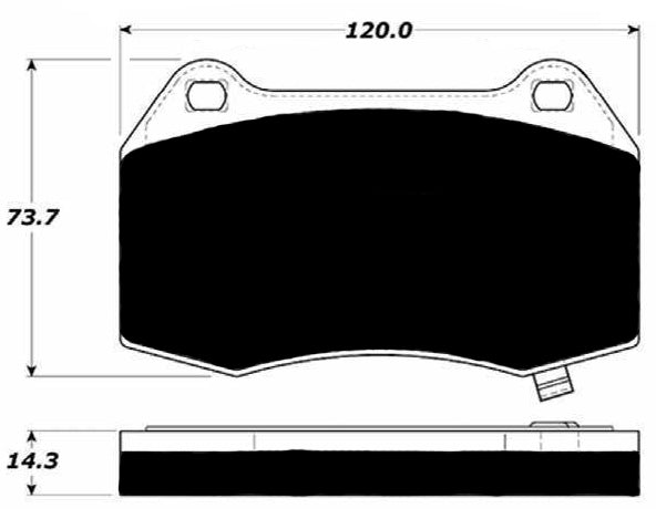 Porterfield Brake Pads for 2008 NISSAN 350Z Track model