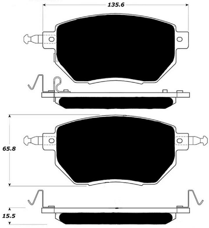 Porterfield Brake Pads for 2005 NISSAN MURANO
