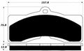 Porterfield Brake Pads for 1974 CHEVROLET CORVETTE Single Pin