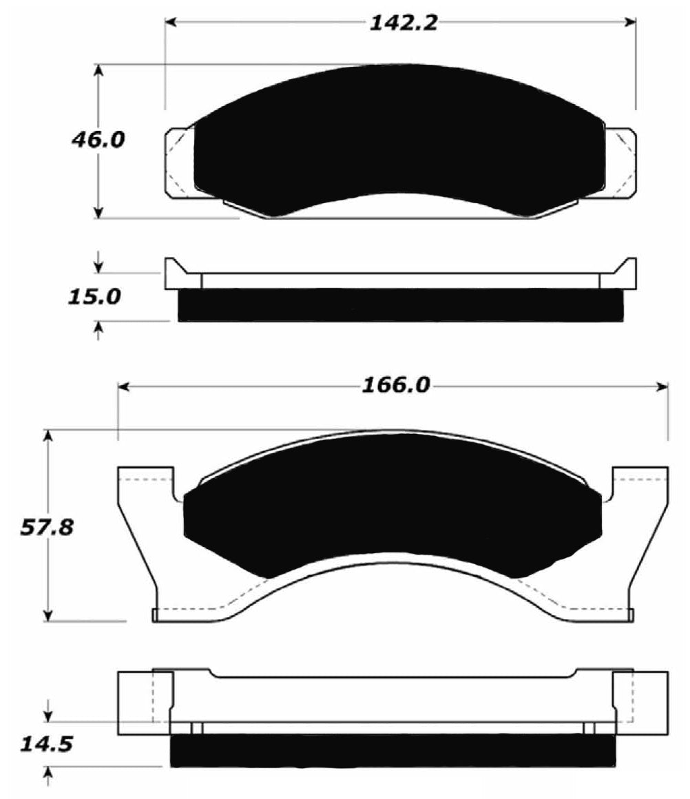 Porterfield Brake Pads for 1977 FORD PINTO