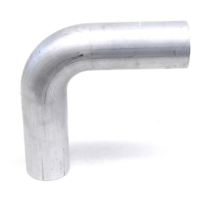 HPS 4" OD 90 Degree Bend 6061 Aluminum Elbow Pipe Tubing 16 Gauge, Mandrel Bent, Mill Finish