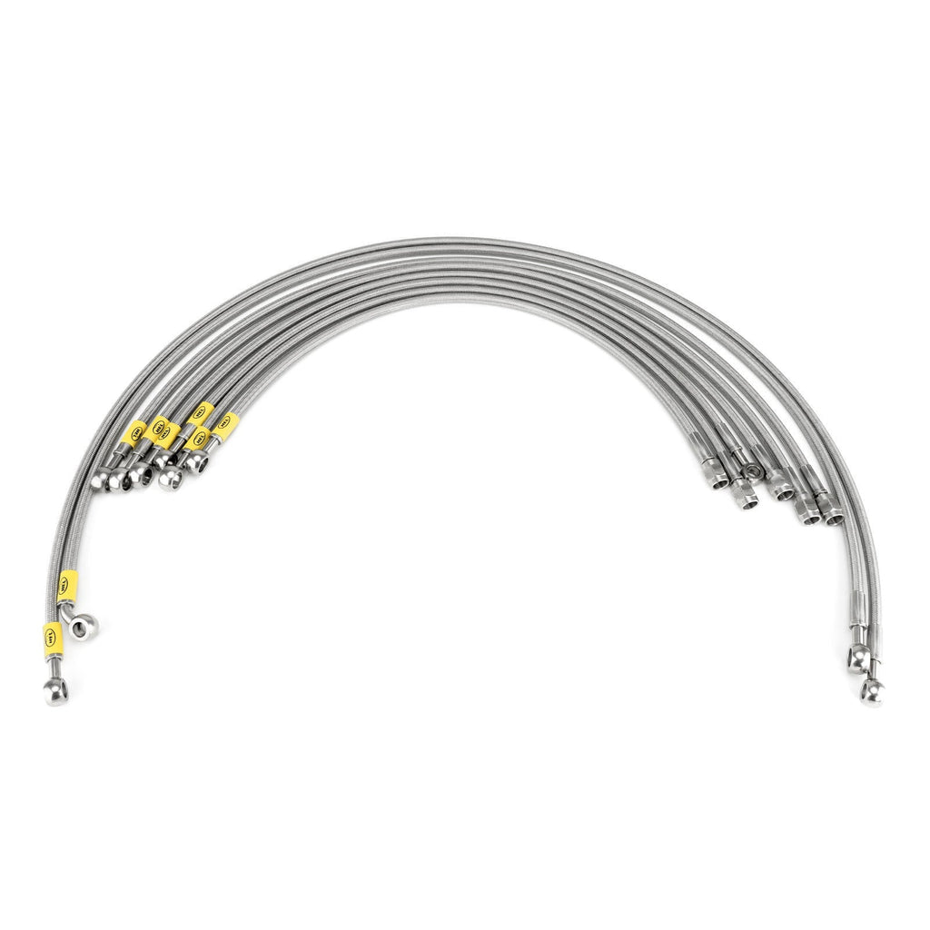 HEL Performance Fuel Injector Lines for Audi Quattro K-JET M10 Injectors / M10 Banjo Fittings 1980-1991, Stainless Steel Braided