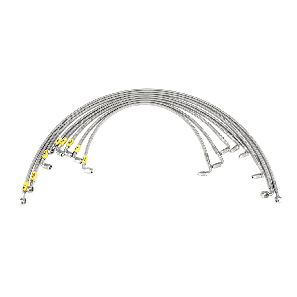 HEL Performance Fuel Injector Lines for Audi Quattro 2.3 K-JET KV Engine (M10 Injectors), Stainless Steel Braided