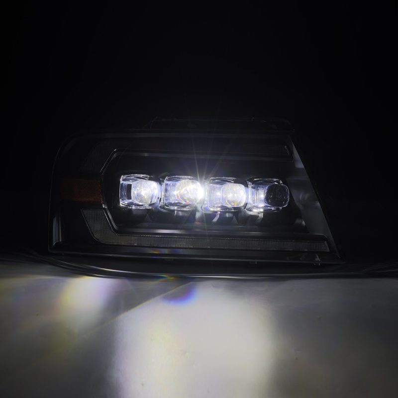 AlphaRex 04-08 Ford F-150 (No 2004 Heritage) NOVA-Series LED Proj HL Alpha-Blk w/Actv Lgt / Seq. Sig 880128