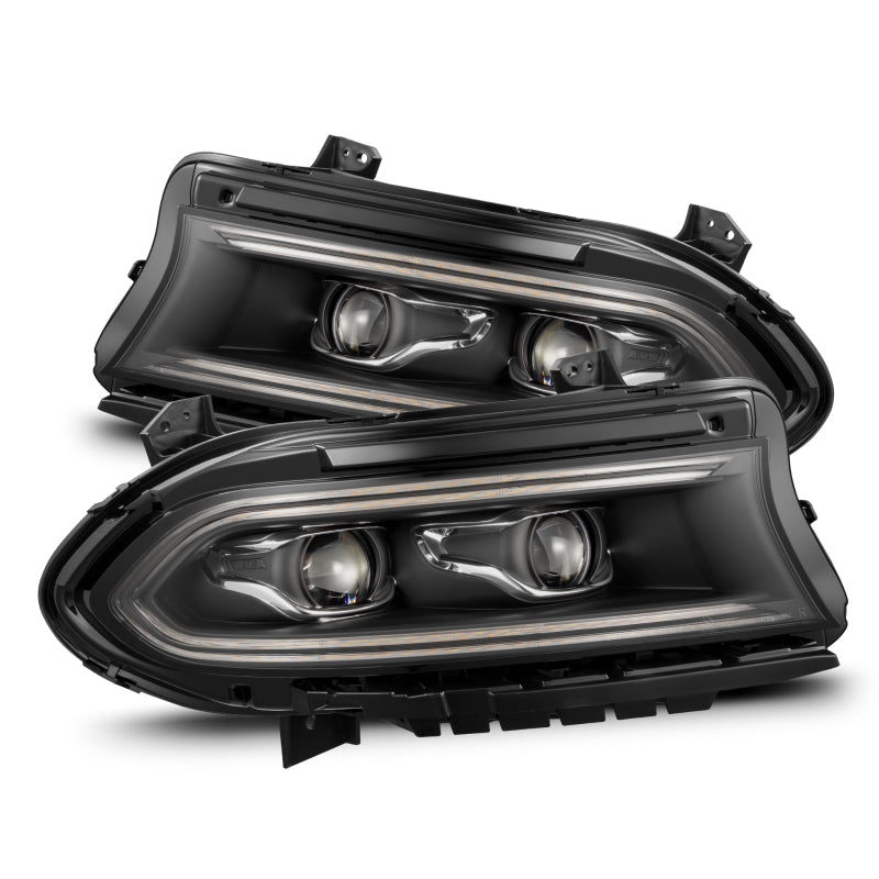 AlphaRex 15-23 Dodge Charger LUXX-Series LED Proj Headlights Black w/Activtn Lgt & Seq.Sig / SB DRL 880599