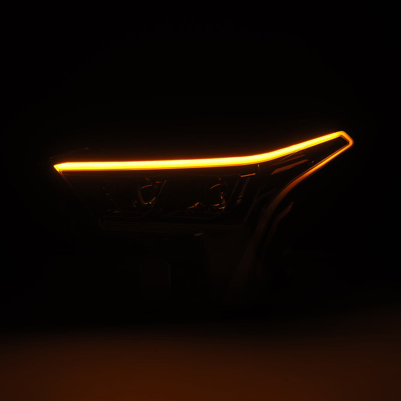 AlphaRex 22-23 Toyota Tundra LUXX-Series Headlights Alpha-Black w/Amber DRL - Req 810029 OR 810030 880873