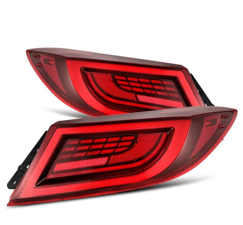 AlphaRex 22-24 Toyota GR86 LUXX LED Taillights Vivid Red 675030