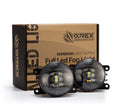 AlphaRex Universal Acura/Ford/Honda/Subaru/Nissan DoubleTap Dual Color LED Proj Fog Lights - Wt/Ambr 210002