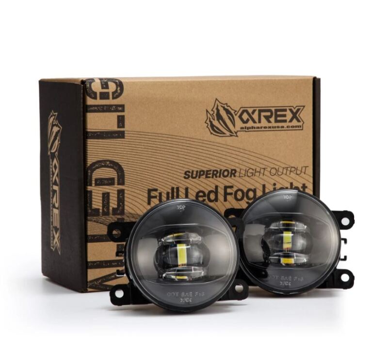 AlphaRex Universal Acura/Ford/Honda/Subaru/Nissan DoubleTap Dual Color LED Proj Fog Lights - Wt/Ambr 210002