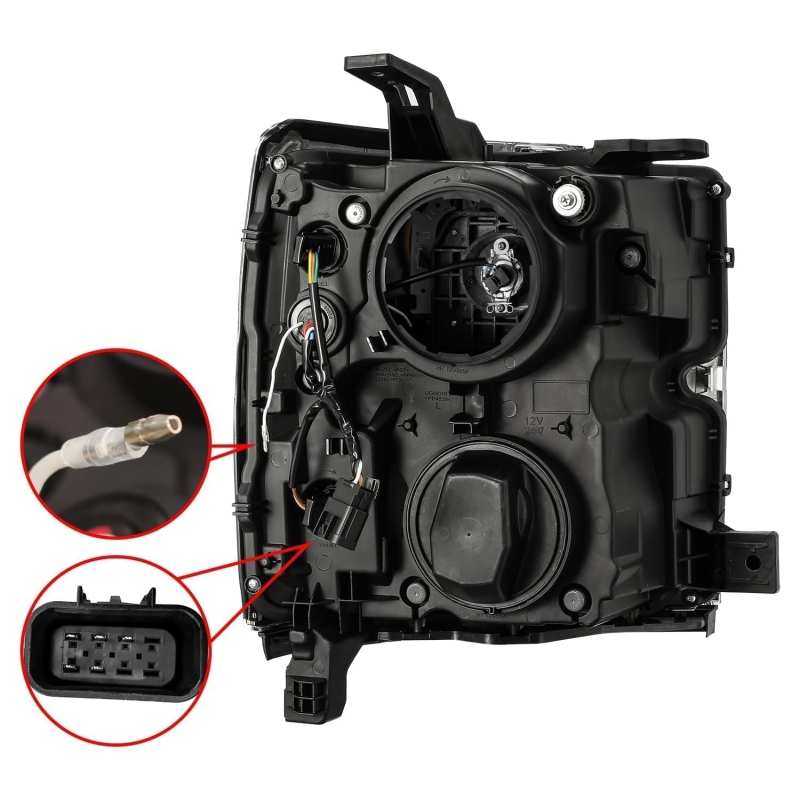 AlphaRex 15-19 Chevy 2500HD PRO-Series Proj Headlights Plank Jet Blk w/Activ Light/Seq Signal/DRL 880226