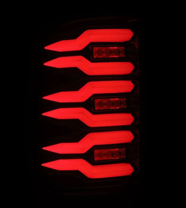 AlphaRex 07-13 GMC Sierra 1500/07-14 2500/3500HD (No Clsc/Dually) Luxx-Series LED Tail Lghts Blk Red 630080