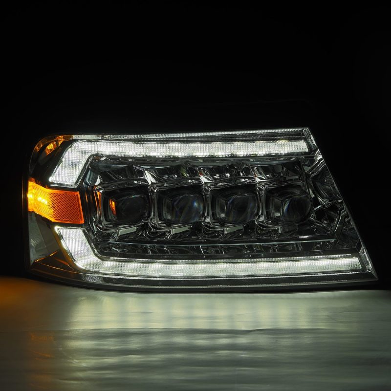 AlphaRex 04-08 Ford F150 / 06-08 Lincoln Mark LT NOVA LED Proj Headlights Chrome w/Activ Light/Seq 880129