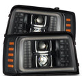 AlphaRex 92-96 Ford F-Series/Bronco PRO-Series Proj Headlight Blk w/Seq. Sig & DRL 880266