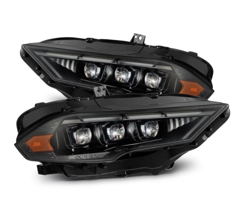 AlphaRex 18-20 Ford Mustang NOVA LED Proj Headlights Alpha-Black w/Activ Light/Seq Signal/Switch DRL 880263