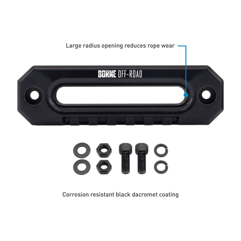 Borne Off-Road 10K Winch - Black Synthetic Rope BNWN-10-SBK