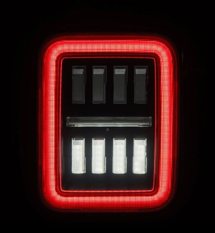 AlphaRex 19-24 Jeep Gladiator JT Nova-Series Prismatic LED Tail Lights - Alpha-Black 602050