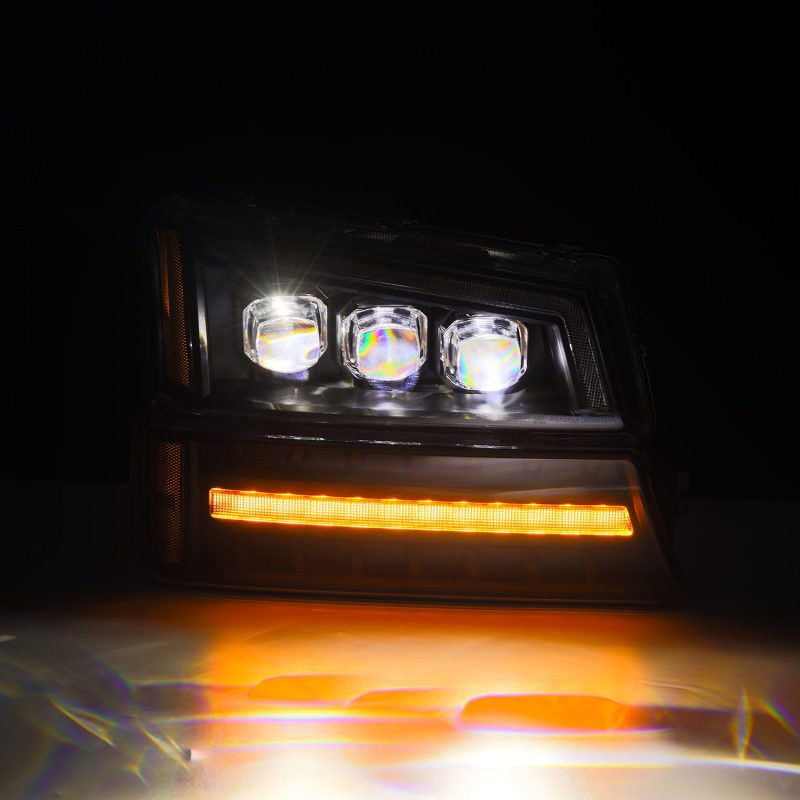 AlphaRex 03-06 Chevy Silverado 1500/2500HD/3500HD/Avalanche Black NOVA LED Proj Headlights 880256