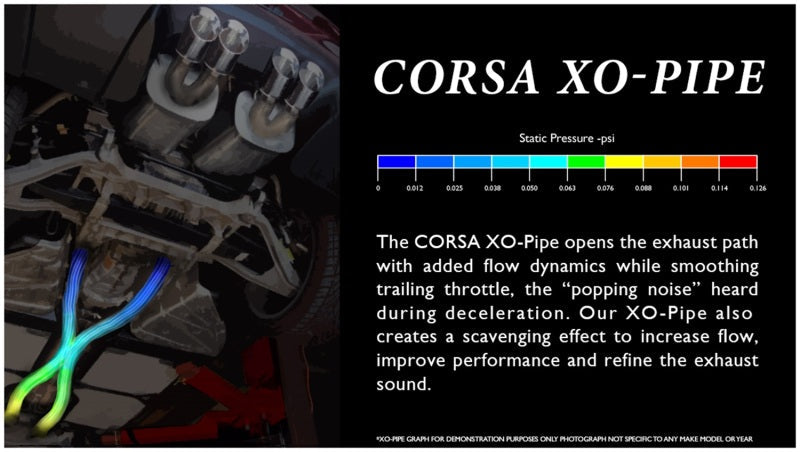Corsa Performance 05-10 Ford Mustang Shelby GT500 5.4L V8 XO Pipe