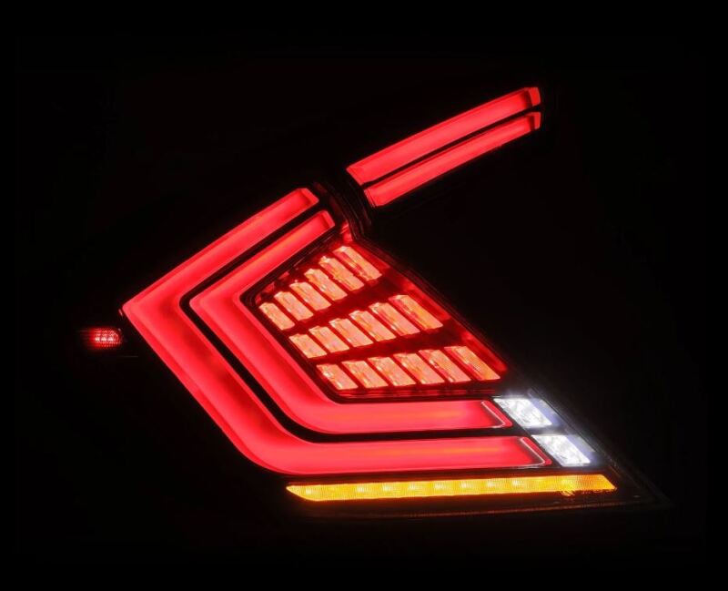 AlphaRex 16-21 Honda Civic Hatchback / Type-R FK8 Nova-Series LED Tail Lights - Black Smoke 676010