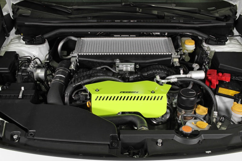 Perrin [22-25 WRX] Pulley Cover - Neon Yellow | PSP-ENG-153NY