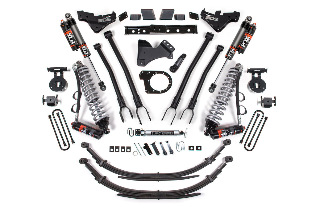 7 Inch Lift Kit w/ 4-Link | FOX 2.5 Performance Elite Coil-Over Conversion | Ford F250/F350 Super Duty (23-25) 4WD | Diesel