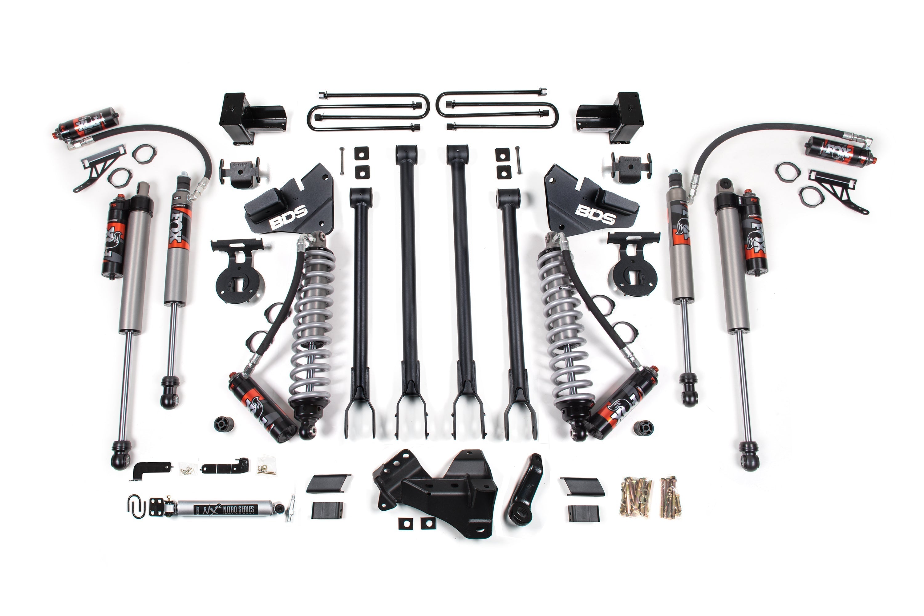 5 Inch Lift Kit w/ 4-Link | FOX 2.5 Performance Elite Coil-Over Conversion | Ford F250/F350 Super Duty (20-22) 4WD | Diesel
