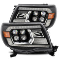 AlphaRex 05-11 Toyota Tacoma NOVA LED Projector Headlights Plank Style Alpha Black w/Activ Light/DRL 880742