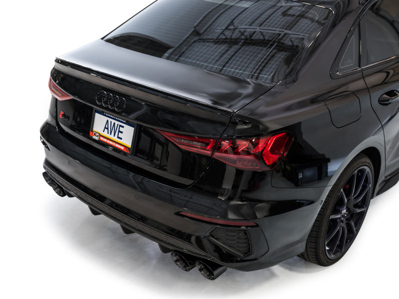 AWE Tuning AWE 22-24 Audi 8Y S3 Touring Edition Exhaust - Diamond Black Tips 3015-43897