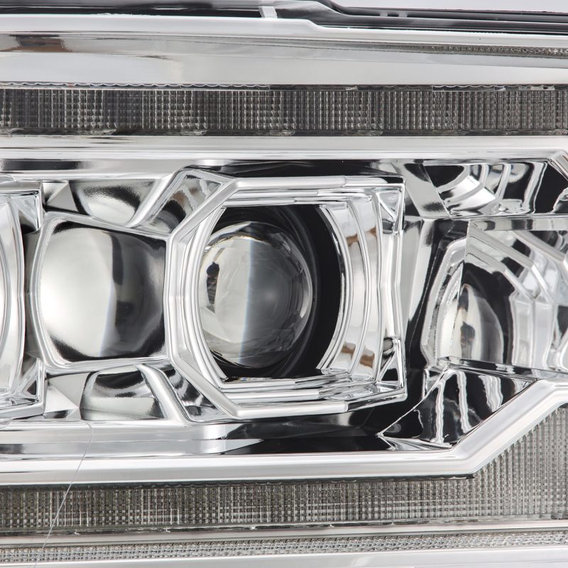 AlphaRex 09-18 Dodge Ram 2500 LUXX LED Proj Headlights Plank Style Chrm w/Activ Light/Seq Signal/DRL 880559