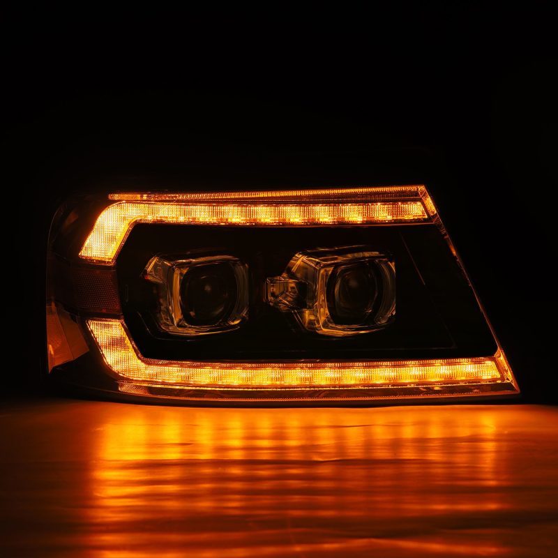 AlphaRex 04-08 Ford F150 PRO-Series Projector Headlights Alpha-Black w/ Sequential Signal and DRL 880134