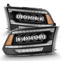 AlphaRex 09-18 Dodge Ram 2500 NOVA LED Proj Headlights Plank Style Design Black w/ Activation Light 880555