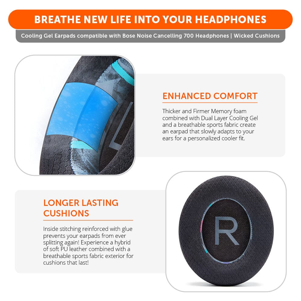 Bose NC 700 Cooling Gel Earpads - WC FreeZe
