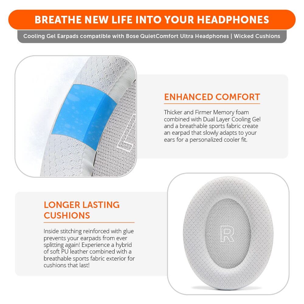 Bose QuietComfort Ultra Cooling Gel Earpads - WC FreeZe QC Ultra