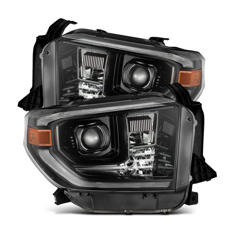 AlphaRex 14-21 Toyota Tundra LUXX-Series LED Proj Headlights Alpha-Blk w/Actv Light & Seq. Sig + DRL 880836