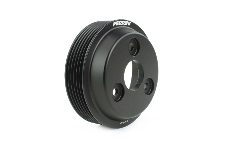 Perrin [15-21 WRX, 14-18 Forester, 18-20 Crosstrek, 17-22 Impreza] Lightweight Water Pump Pulley Black | PSP-ENG-111BK