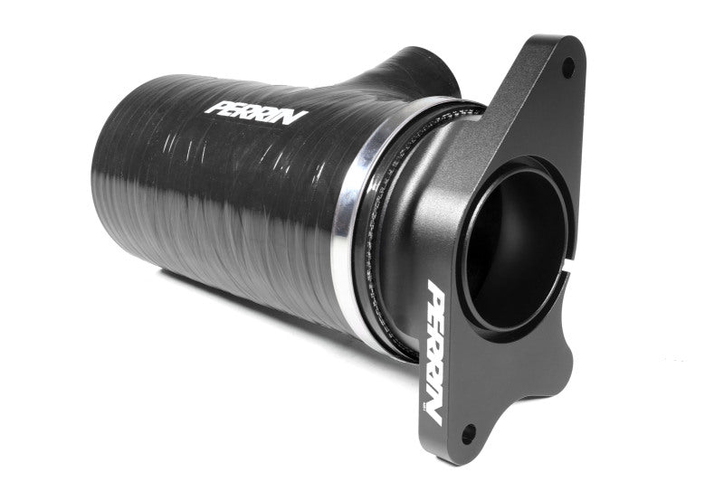Perrin [22-24 WRX, 20-25 LGT/OBXT] Black 3in Turbo Inlet Hose w/ Nozzle (Short) | PSP-INT-426BK
